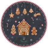 thumbnail of Gingerbread Tortenplatte Ø30cm & Tortenheber Gebäckteller Lebkuchen Weihnachten
