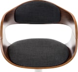 thumbnail of Décoshop26 - Barhocker x1 skandinavisches Design dunkelgrauer Stoff und walnussfarbenes Holzgestell 10_0005047