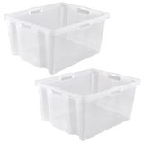 thumbnail of Keeeper - Set aus 2 Aufbewahrungsboxen Polypropylen mit Griff 44L Transparent 52x43x26 cm - Kollektion Franz