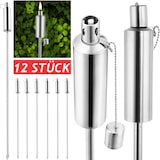 thumbnail of GARDEBRUK® Gartenfackel Öl 12er Set 330ml Edelstahl Rostfrei 115cm Hoch Fackeln Ölfackeln Garten Draußen