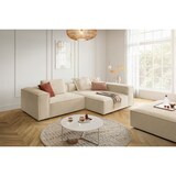 thumbnail of KAWOLA Sofa CARMO Ecksofa Stoff beige Recamiere rechts