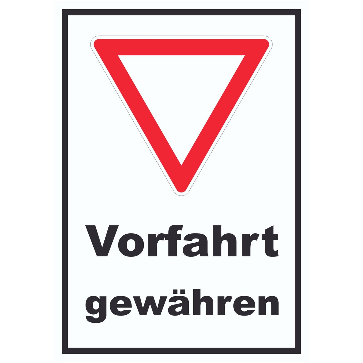 Schild Vorfahrt gewähren A0 Rückseite selbstklebend