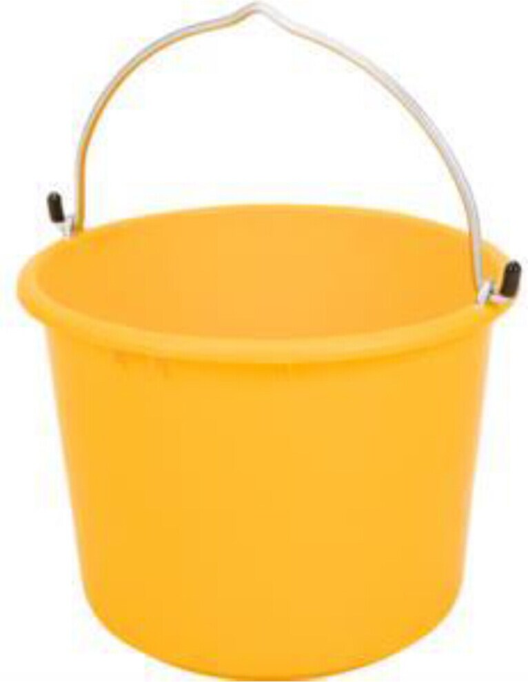 Eimer kranbar 20L gelb, mit Hakenbügel & L-Skala