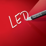 thumbnail of Sigel GL402 Glas-Magnettafel / Magnetboard Artverum, mit LED-Beleuchtung, 48x48 cm, rot