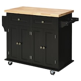 thumbnail of HOMCOM Carrello da Cucina con Cassetti Armadietti e Portaspezie Nero