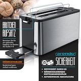 thumbnail of Arendo Edelstahl Toaster Langschlitz 4 Scheiben - Defrost Funktion - wärmeisolierendes Gehäuse - mit integrierten Brötchenaufsatz - Krümelschublade