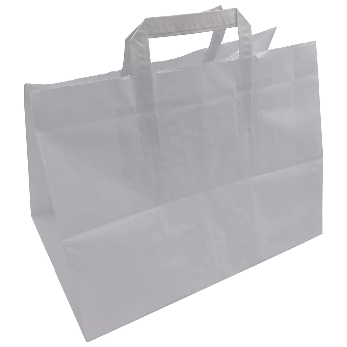 Sac avec poignée kraft blanc 32 x 22 x 24 cm x 50