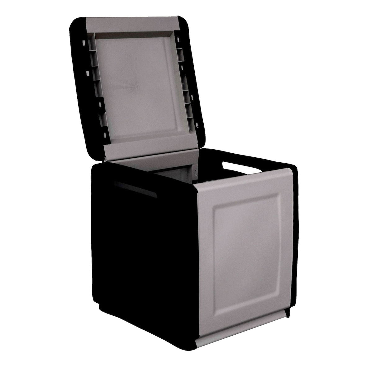 ArtPlast - Baúl en polipropileno 130L en color Gris Oscuro 54x53x57 cm - Colección CUBE