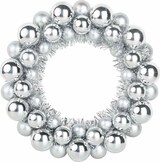 thumbnail of vidaXL Weihnachtsballkränze 2 pcs Silber 33 x 33 x 7 cm Polystyrol