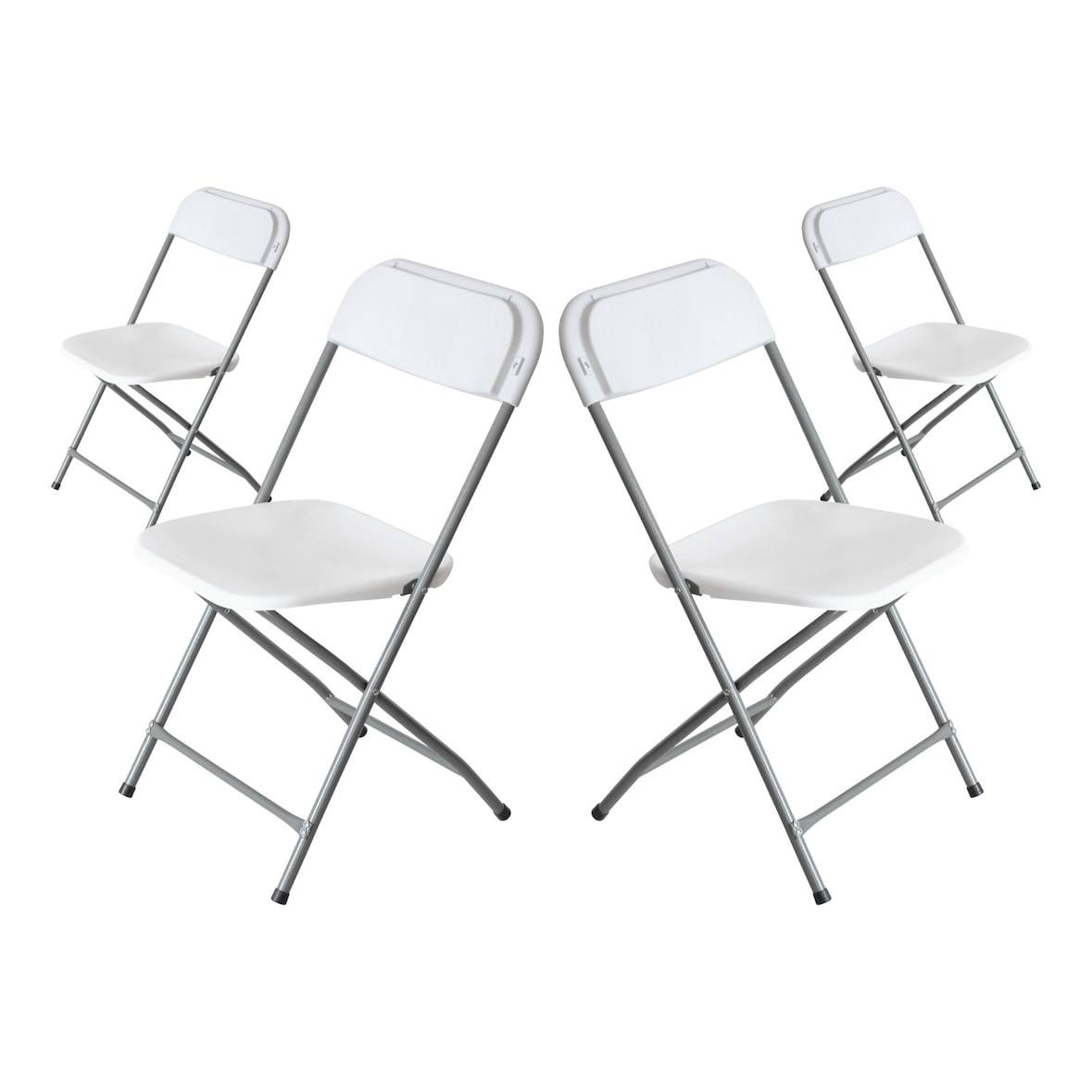 Pack 4 Sillas Plegables Blancas 49x44.5x80.5cm 7house