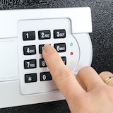 thumbnail of HMF Safe Tresor für Zuhause, Hotel oder Büro, Möbeltresor mit Zahlenschloss für DIN A4 Dokumente, 35 x 25 x 25 cm, Schwarz