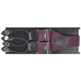 thumbnail of Dethloff Hosenträger Y-Form Holländer rot meliert 120cm 36mm breit Leder mit Knöpfen