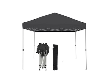 METRO PROFESSIONAL Tenda dobrável Thagpi para restauração, aço/poliéster, 3 x 3 m, repelente de água, preto