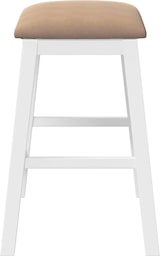 thumbnail of vidaXL Barstühle mit Kissen 2 Stk. Weiß Massivholz Gummibaum