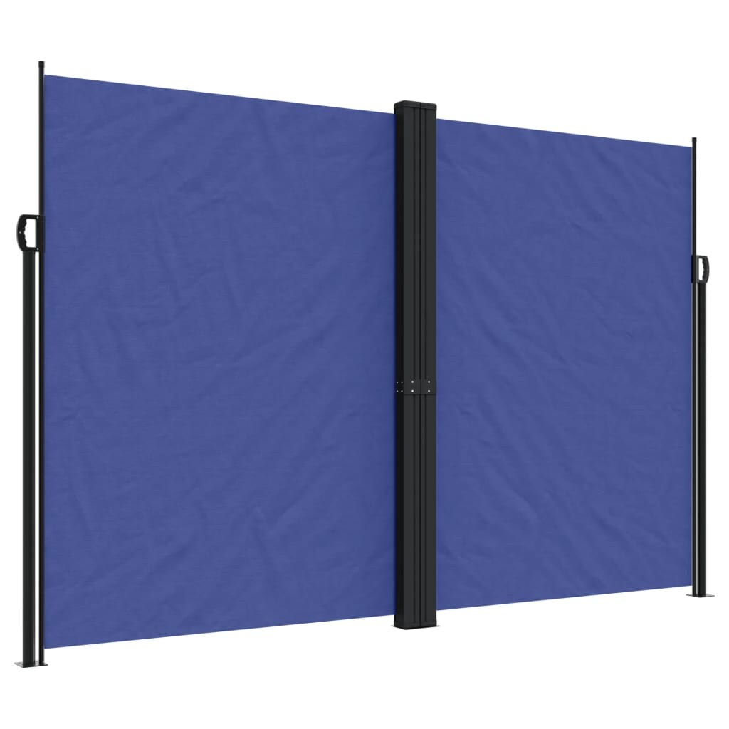 vidaXL Seitenmarkise Ausziehbar Blau 220x1200 cm