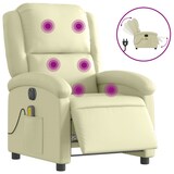 thumbnail of vidaXL Massagesessel Elektrisch Creme Echtleder