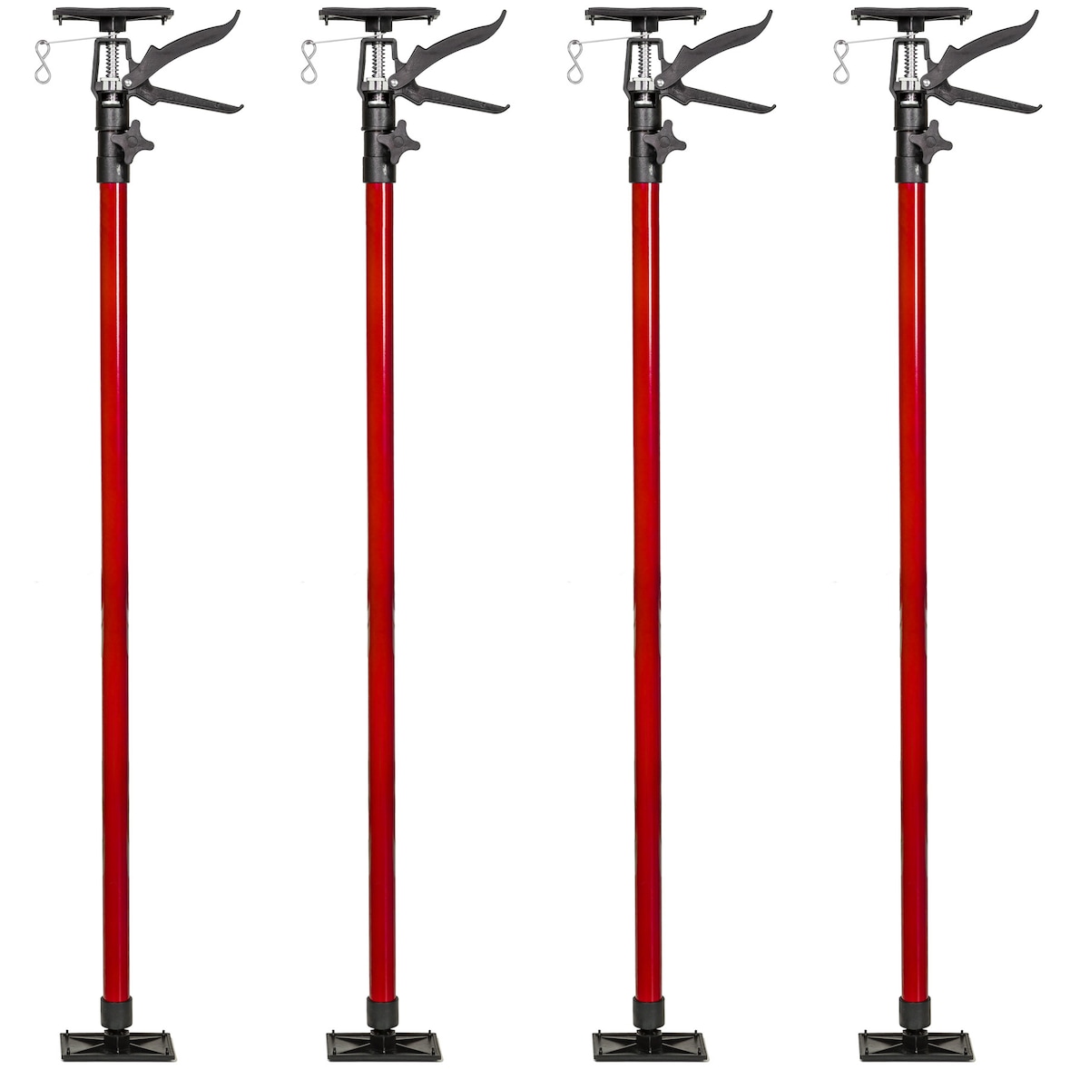 4 Baustützen 115 bis 290 cm - rot