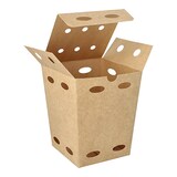 thumbnail of 100 Pommes-Frites-Boxen, Pappe `NOTPLA` 15 cm x 10,5 cm x 10,5 cm braun