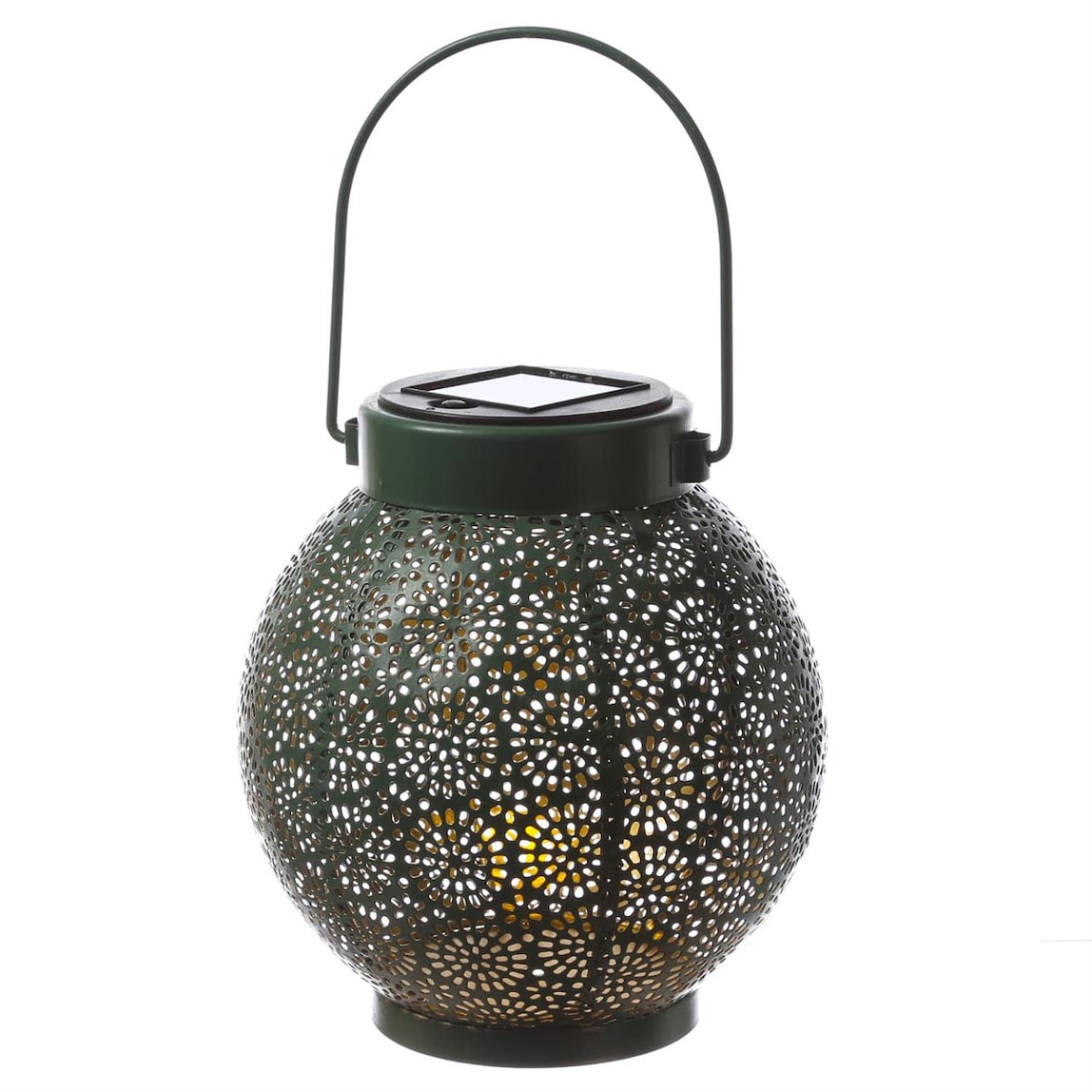 LED Solar Laterne marokkanisch hängend stehend grün gold Sensor Garten 14,5cm