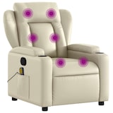 thumbnail of vidaXL Massagesessel Creme Kunstleder