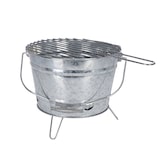 thumbnail of WellHome - Grilleimer in Zinkoptik auf 3 Klappfüßen mit Tragegriff 30,5x27,5x18cm