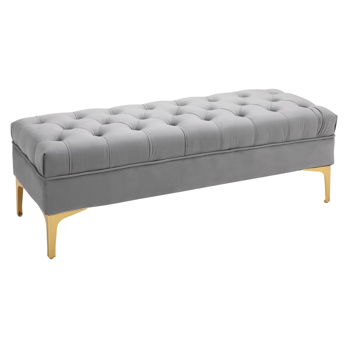 Banco Pie de Cama Taburete Pie de Cama con Asiento Acolchado y Patas Metálicas Banqueta de Dormitorio para Entrada Pasillo Carga 120 kg 118x45x42 cm