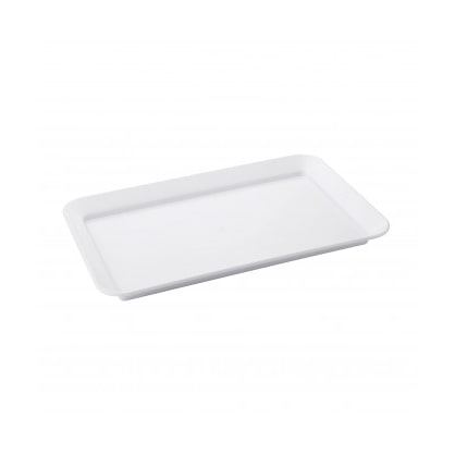 Giganplast Rechthoekige Plastic Dienschaal 46x30cm Witte Plastic Voedsel Dienschaal