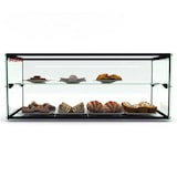 thumbnail of MBH - Neutrale vitrine SLIM 92 cm 2 etages voor catering. Neutrale glazen vitrine voor gebak en taarten.