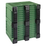 thumbnail of Palettenbox LxBxH: 1200 x 1000 x 790 mm geschlossen mit 3 Kufen in grün