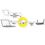 thumbnail of VALUE USB 3.2 Gen 2 Typ C zu Gigabit Ethernet Konverter + 1x PD Port, 100W