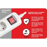 thumbnail of Silver Electronics - Regleta Enchufes Ladrón de enchufes con Interruptor de Luz Alargador Enchufe multienchufe 3 Tomas Enchufe multiple Cable de 5m