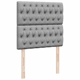 thumbnail of vidaXL Boxspringbett mit Matratze Hellgrau 90x200 cm Stoff