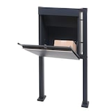 thumbnail of Pakketdoos met standaard HWC-K41, pakketdoos, pakketstation, staande brievenbus, metaal ~ gegalvaniseerd antraciet-roestvrij staal