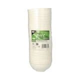 thumbnail of 50 Fingerfood - Schalen, Zuckerrohr "pure" rund 65 ml Ø 7,2 cm · 3 cm weiss