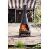 thumbnail of Cheminée d’extérieur RedFire Kingston Medium – acier – hauteur 125 cm – noir – avec rangement pour bois