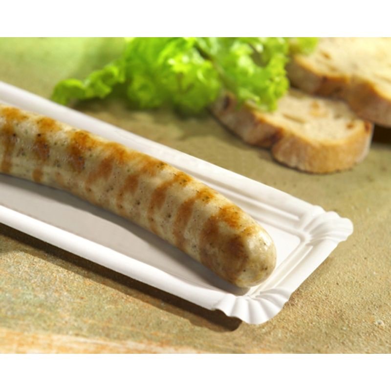 PAPSTAR Wurstpappe 'pure' eckig, 80 x 210 mm, weiß
