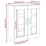 thumbnail of vidaXL Sideboard Betongrau 69,5x34x90 cm Holzwerkstoff