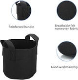 thumbnail of Intirilife 2x Vlies Pflanzsack in 56 Liter - 15 Gallon - 50 x 30 cm - Pflanzen Blumen Übertopf aus Vliesstoff mit Tragegriffen für Garten