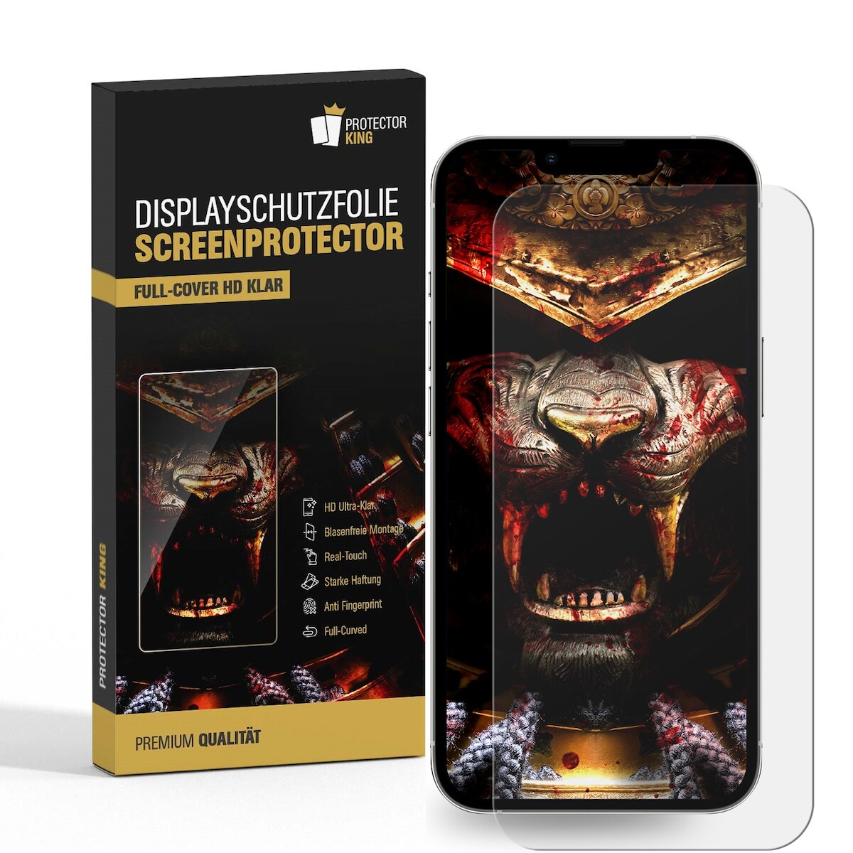 4x Displayschutzfolie für Apple iPhone 14 Pro 3D KLAR FULL COVER PREMIUM Displayschutz Schutzfolie Folie