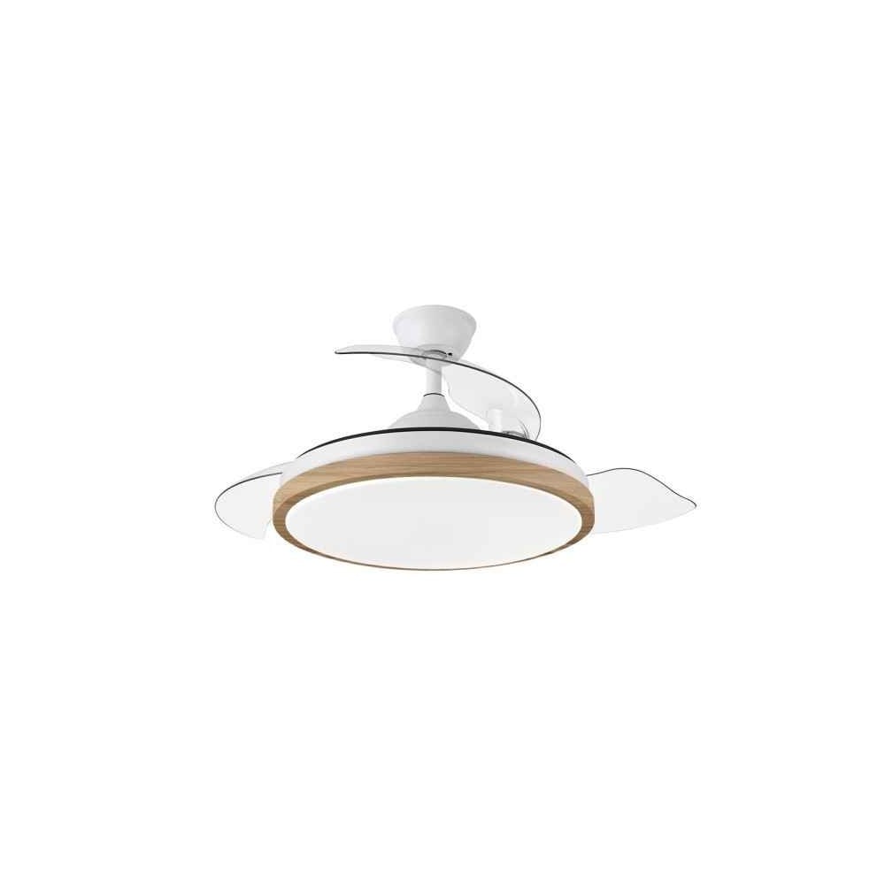 Ventilador Dc Evros L Blanco Led Control Remoto Y Memoria Color