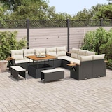 thumbnail of vidaXL Garten-Sofa-Set 13 pcs Schwarz und Creme 100 x 100 x 71 cm