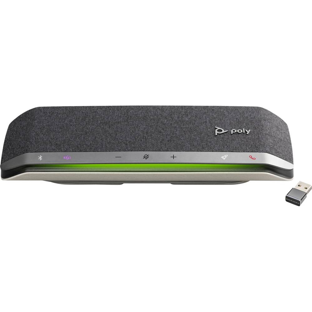 POLY 218764-01 Konferenzlautsprecher USB, Bluetooth® Schwarz (matt), Silber-Schwarz