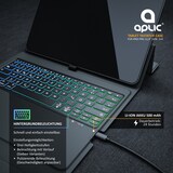 thumbnail of Aplic Bluetooth Tastatur kompatibel mit iPad Pro 12,9 Zoll - Gen 3 + 4 - 500 mAh Akku - inkl. Hülle - Tablet Keyboard kompatibel mit Apple Layout
