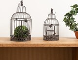thumbnail of Moritz Deko-Vogelkäfig braun rund 2er Set verziert Pflanzkäfig Dekokäfig für Blumen Kerzen Dekoration Hängedeko Windlicht