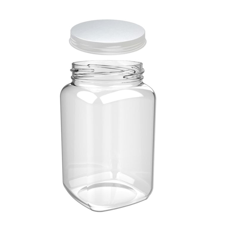 MONOUSO - Plastikkaraffe Wiederverwendbar Durable Tritan Transparent mit Deckel 460ml (12 Stück)