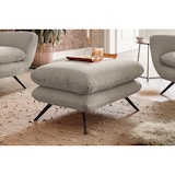 thumbnail of KAWOLA Sitzgruppe CHARME 2,5-Sitzer Sessel Hockerbank Cord steingrau