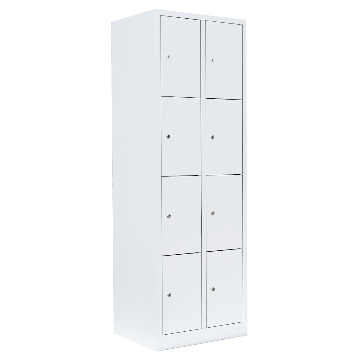 Schließfachschrank 8 Fächer Wertfachschrank Fächerschrank Spind Weiß 520427