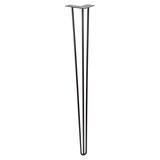 thumbnail of WAGNER Möbelbein HAIRPIN LEG Retro - 12 x 12 x 86 cm, Stahl, schwarz, Bein schräg & Anschraubplatte - 12828601