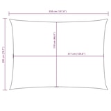 thumbnail of Voile de parasol tissu oxford rectangulaire 2x3,5 m marron Modèle Terrasse Contour