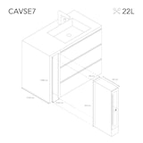 thumbnail of Cantina da incasso Les Petits Champs 7 Bottiglie CAVSEB7 Black Edition, Capacità 22L, Porte in acciaio inox, da 5°C a 22°C, LED, Anti-UV, 6 ripiani
